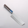 Yoshimi Kato Hyo SG2 Hammered Nakiri 165mm Ebony (ferrule: Blue Marble Resin) Handle - Seisuke Knife - Slide 1