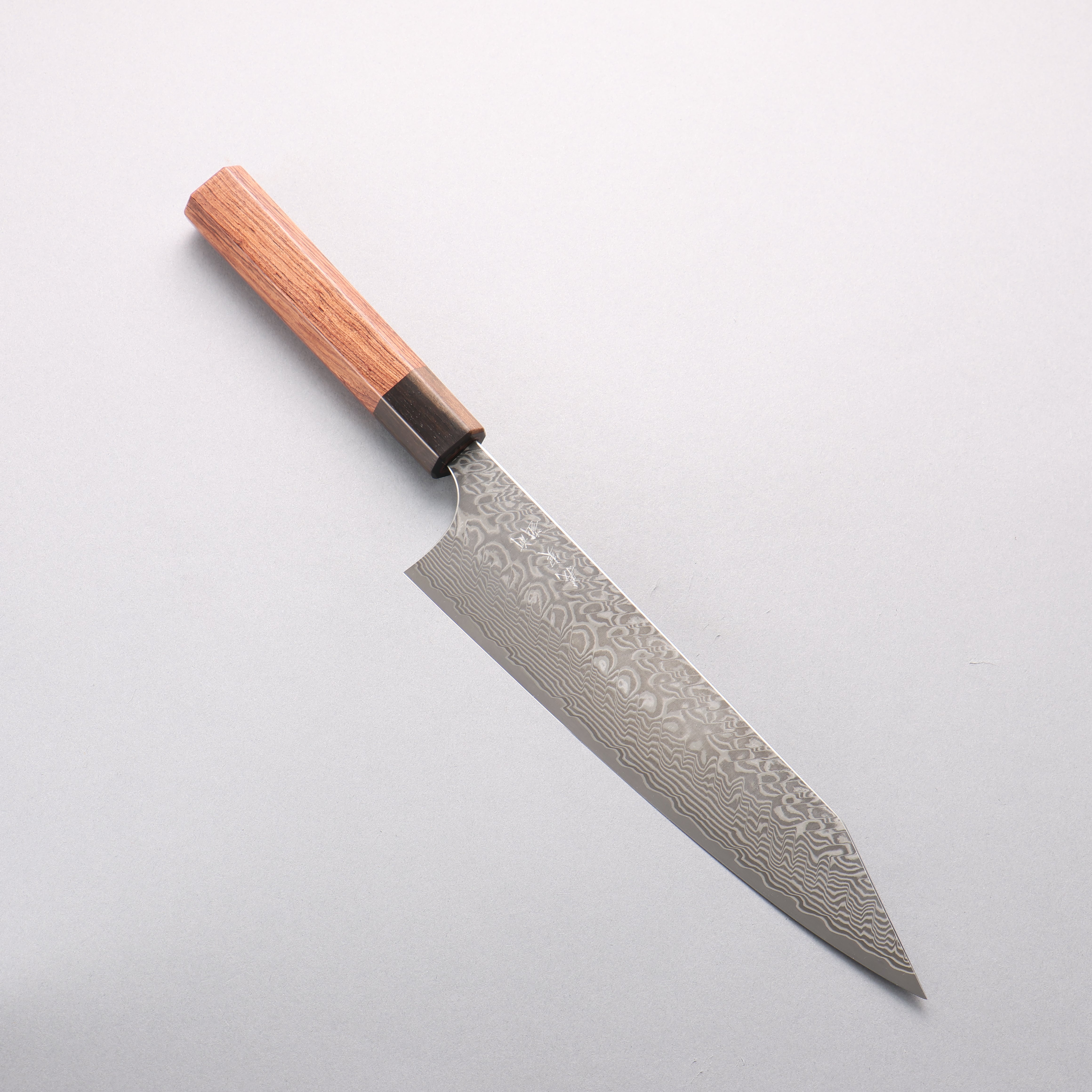 Yoshimi Kato SG2 Black Damascus Kiritsuke Gyuto 210mm Rosewood (Ferrule: Ebony) Handle - Seisuke Knife