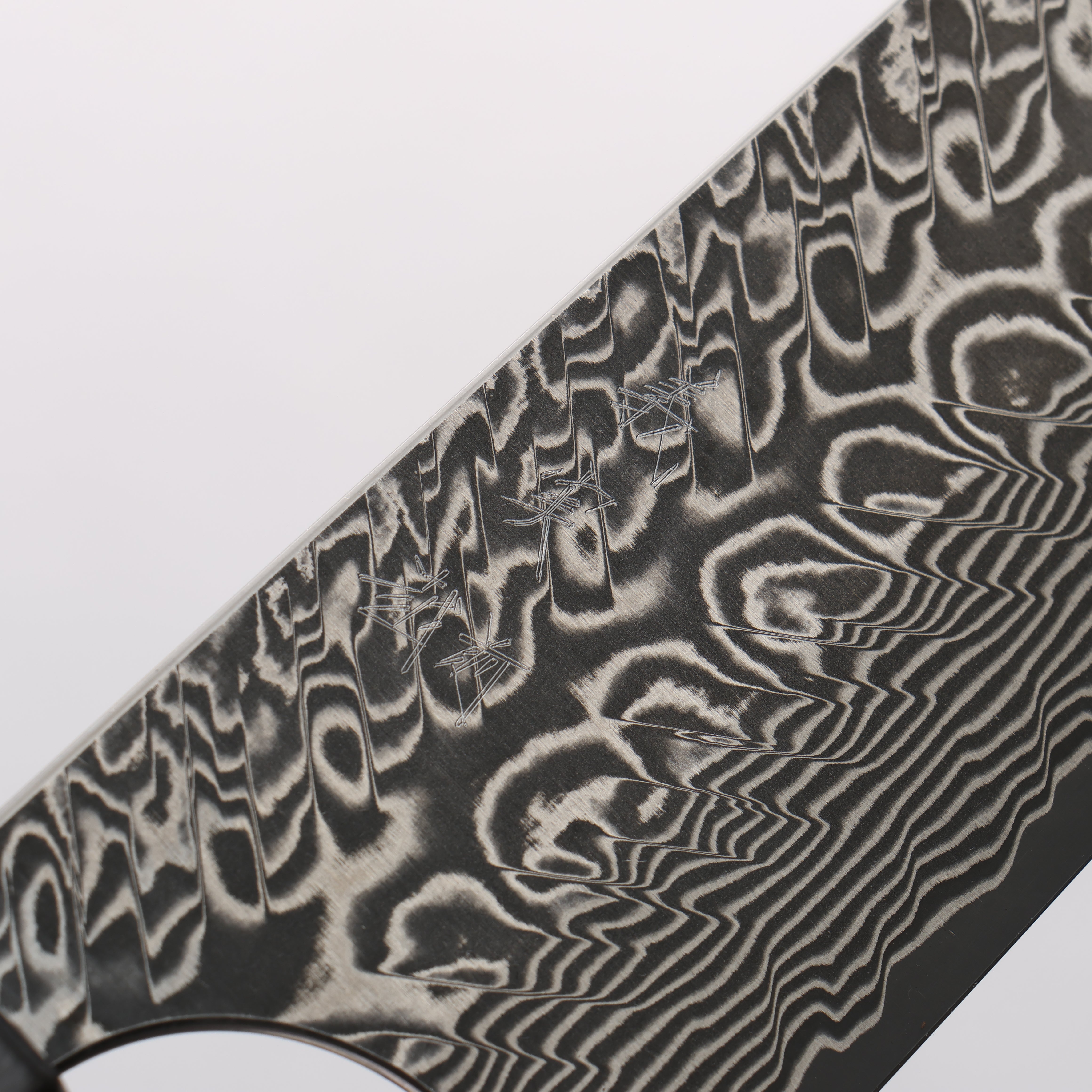 Yoshimi Kato SG2 Black Damascus Kiritsuke Gyuto 210mm Rosewood (Ferrule: Ebony) Handle - Seisuke Knife