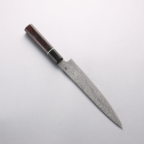 Shigeki Tanaka Habakiri SG2 Damascus Slicer 210mm Ebony Wood Handle - Seisuke Knife