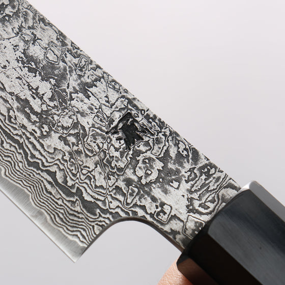 Shigeki Tanaka Habakiri SG2 Damascus Slicer 210mm Ebony Wood Handle - Seisuke Knife