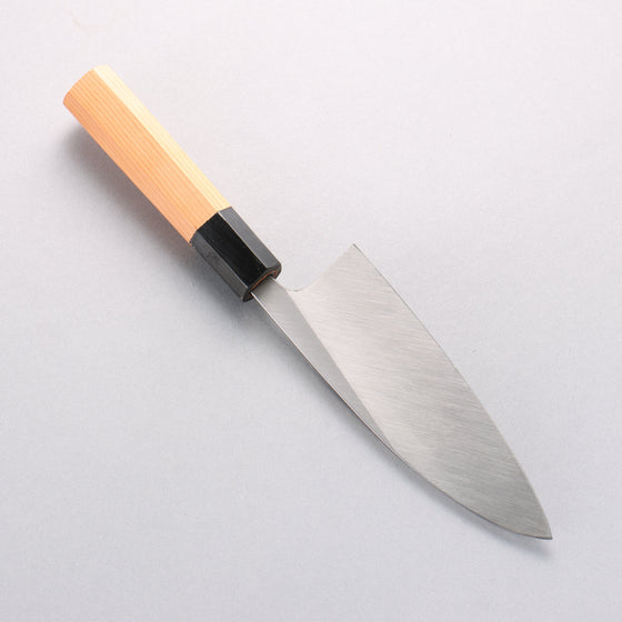 Sakai Takayuki Hakugin INOX Mirrored Finish Deba 150mm with Yew Handle - Seisuke Knife