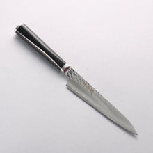  Ryusen Tanganryu VG10 67 Layer Damascus Petty-Utility 135mm Black Micarta Handle - Seisuke Knife