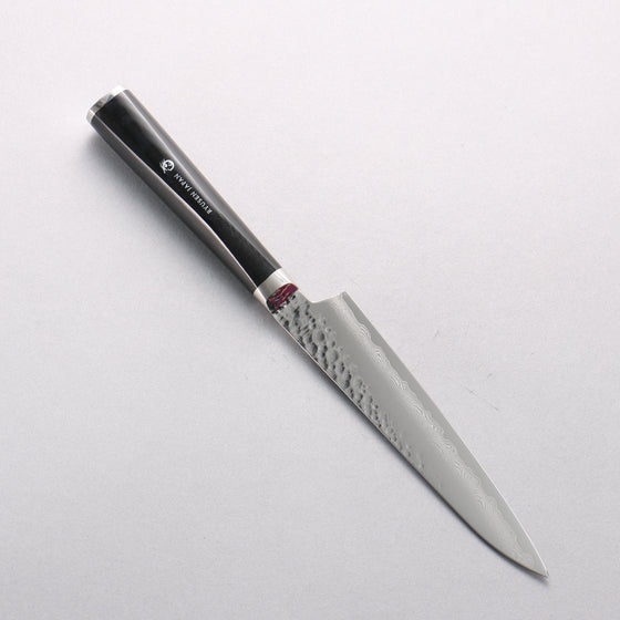Ryusen Tanganryu VG10 67 Layer Damascus Petty-Utility 135mm Black Micarta Handle - Seisuke Knife