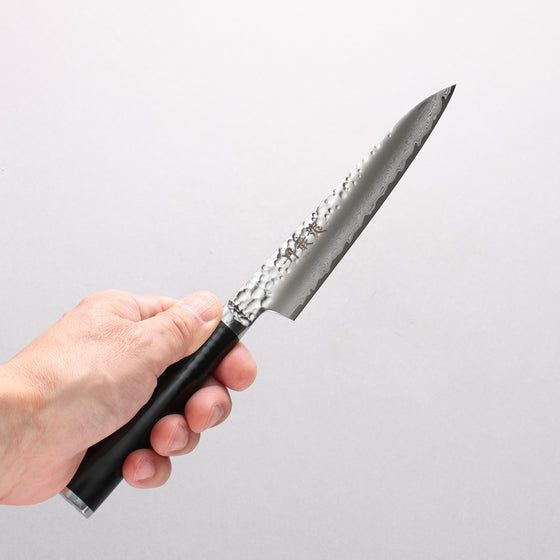 Ryusen Tanganryu VG10 67 Layer Damascus Petty-Utility 135mm Black Micarta Handle - Seisuke Knife