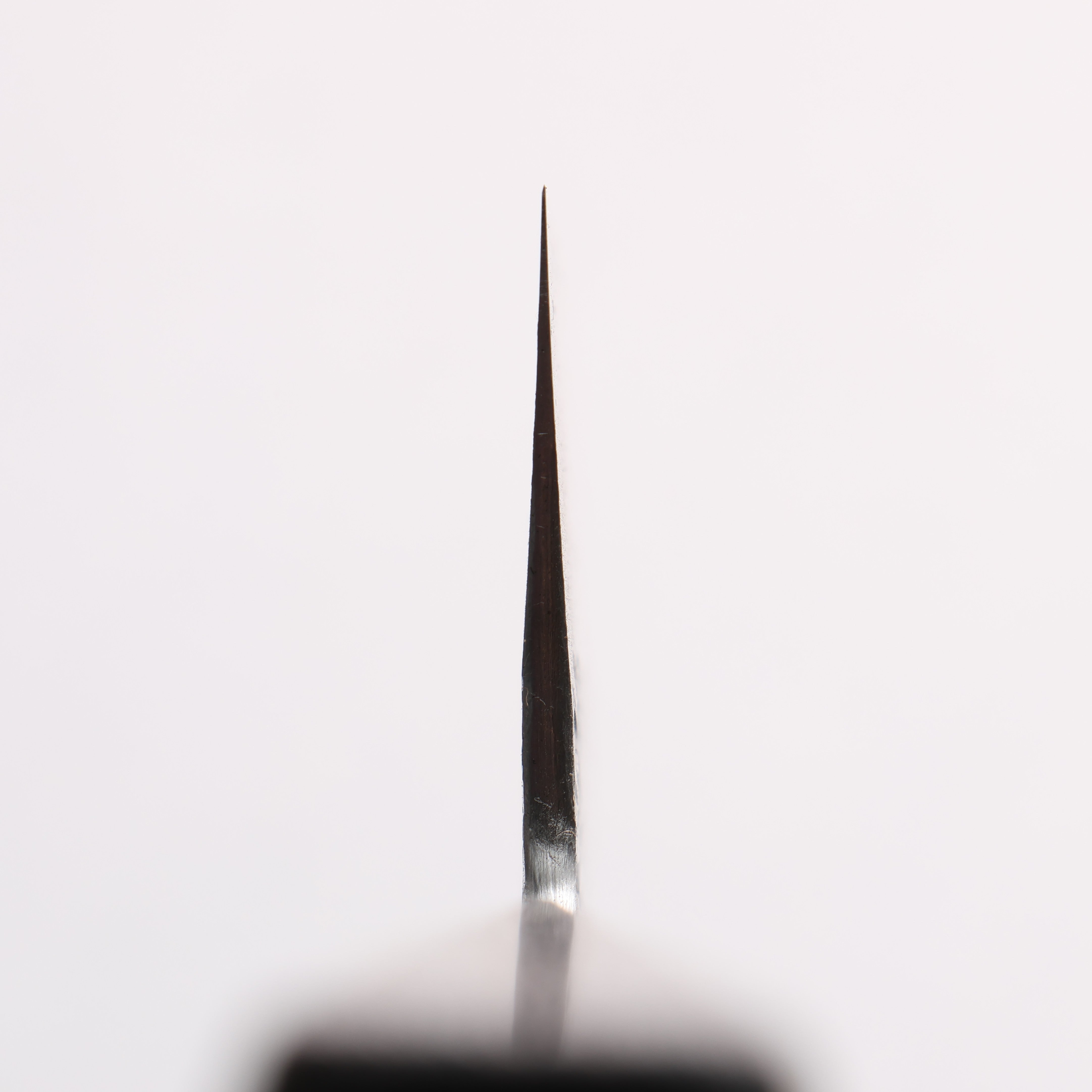 Isamitsu Abe Blue Super Hammered Black Finished Santoku 180mm Pentagonal Shitan Handle - Seisuke Knife