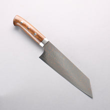  Takeshi Saji VG10w Colored Damascus Migaki Finished Bunka 180mm Ironwood Handle - Seisuke Knife