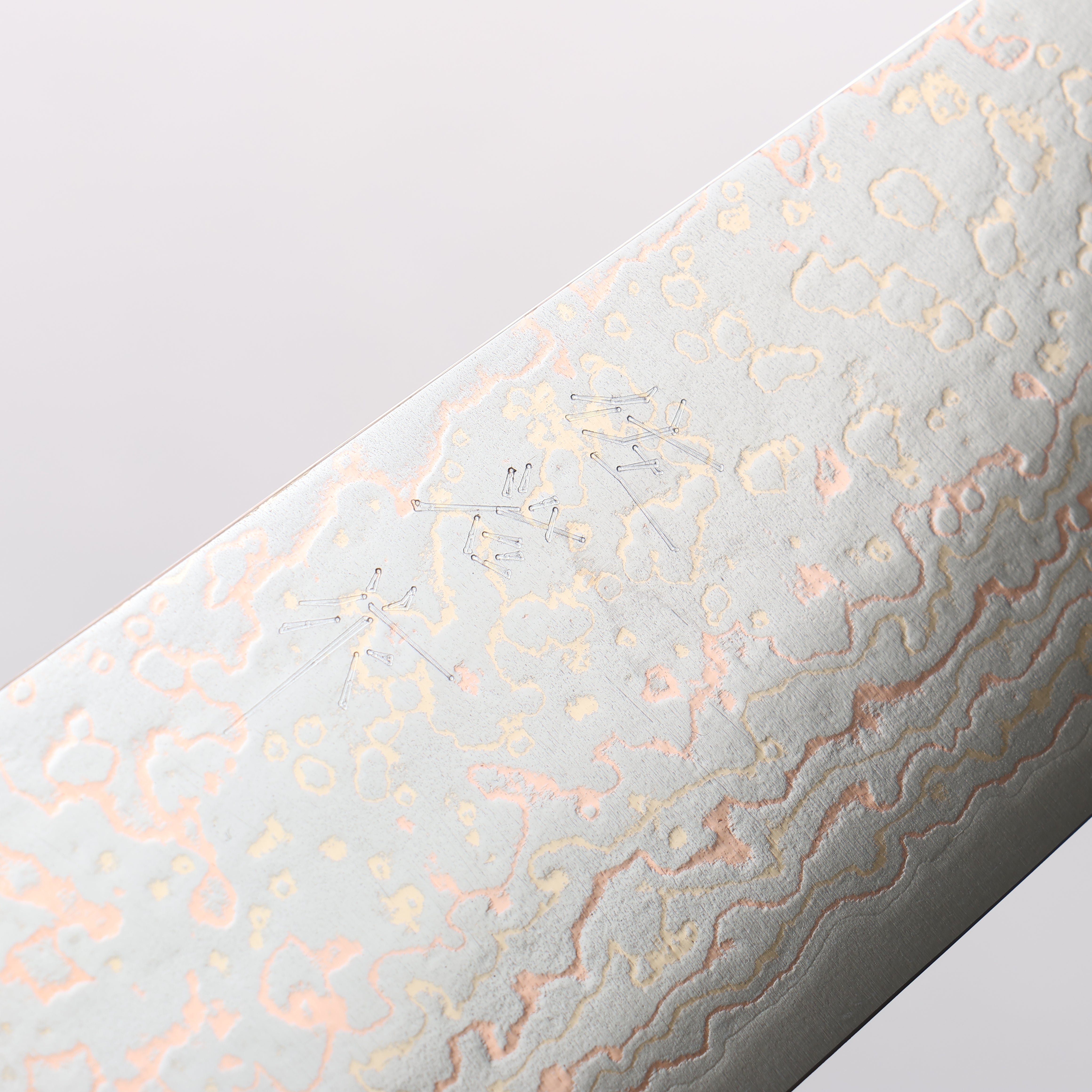Takeshi Saji VG10w Colored Damascus Migaki Finished Bunka 180mm Ironwood Handle - Seisuke Knife