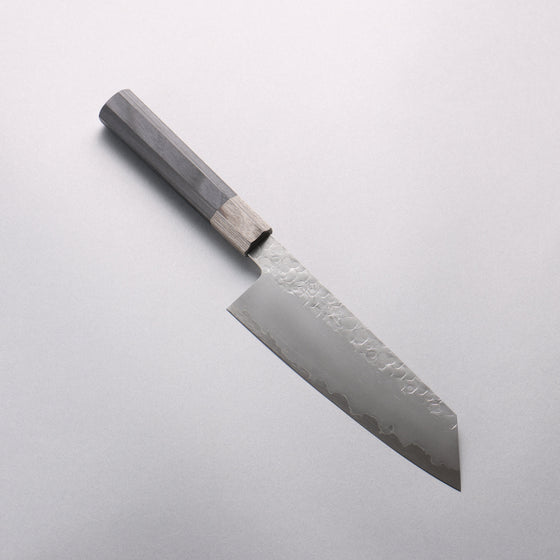 Hado Shiosai SG2 Hammered Bunka 180mm Black & Gray Wood Handle - Seisuke Knife