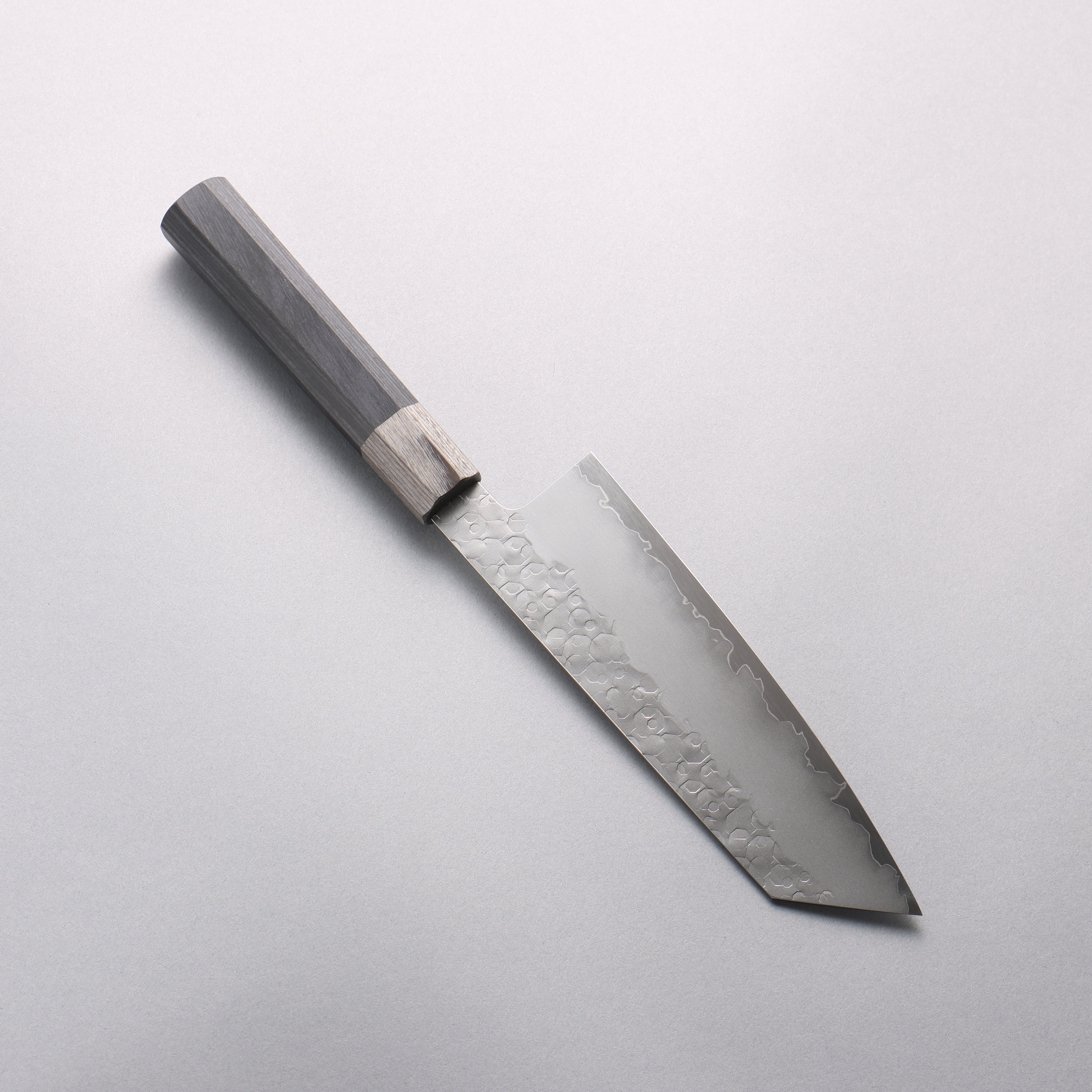 Hado Shiosai SG2 Hammered Bunka 180mm Black & Gray Wood Handle - Seisuke Knife