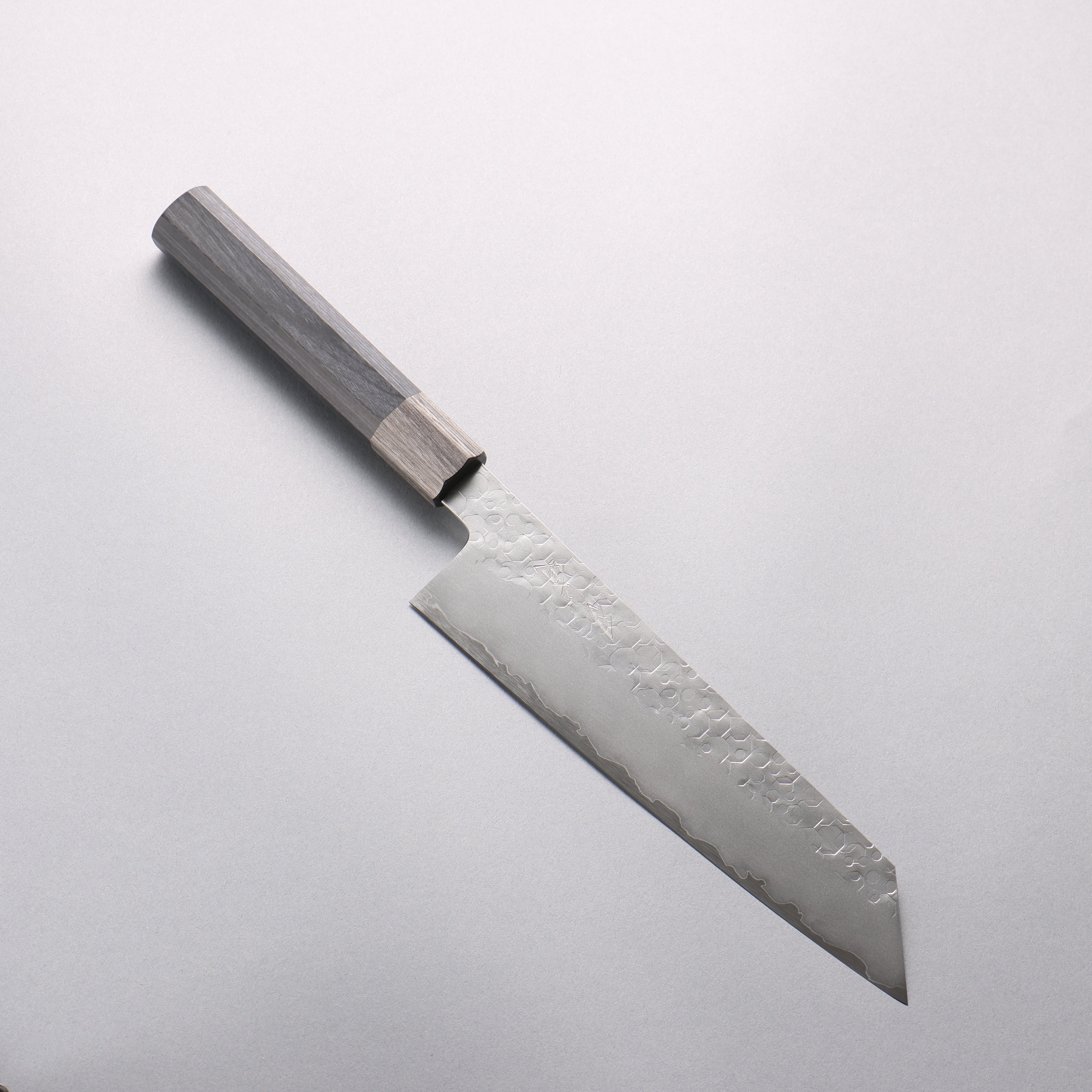 Hado Shiosai SG2 Hammered Kiritsuke Gyuto 210mm Black & Gray Wood Handle - Seisuke Knife