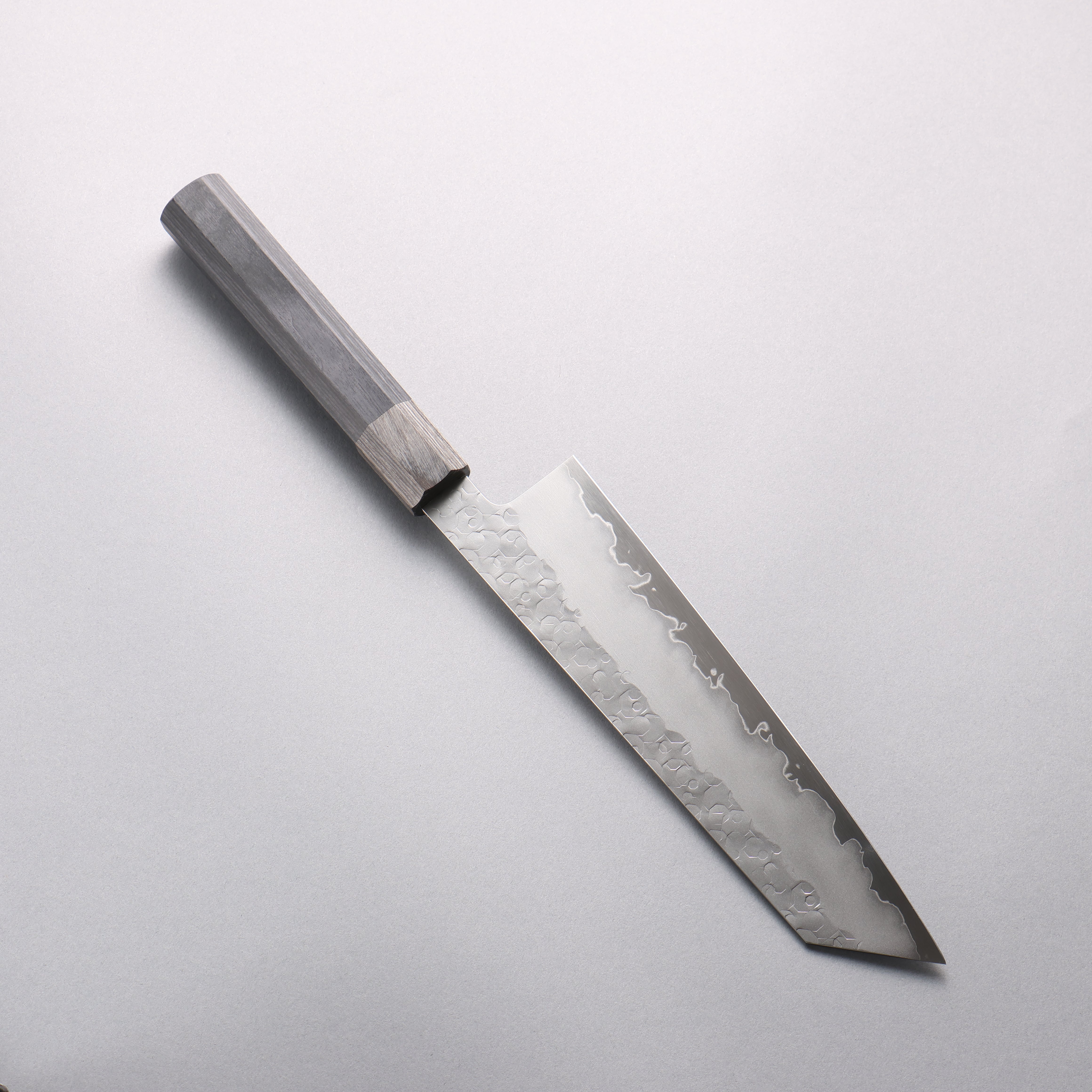 Hado Shiosai SG2 Hammered Kiritsuke Gyuto 210mm Black & Gray Wood Handle - Seisuke Knife