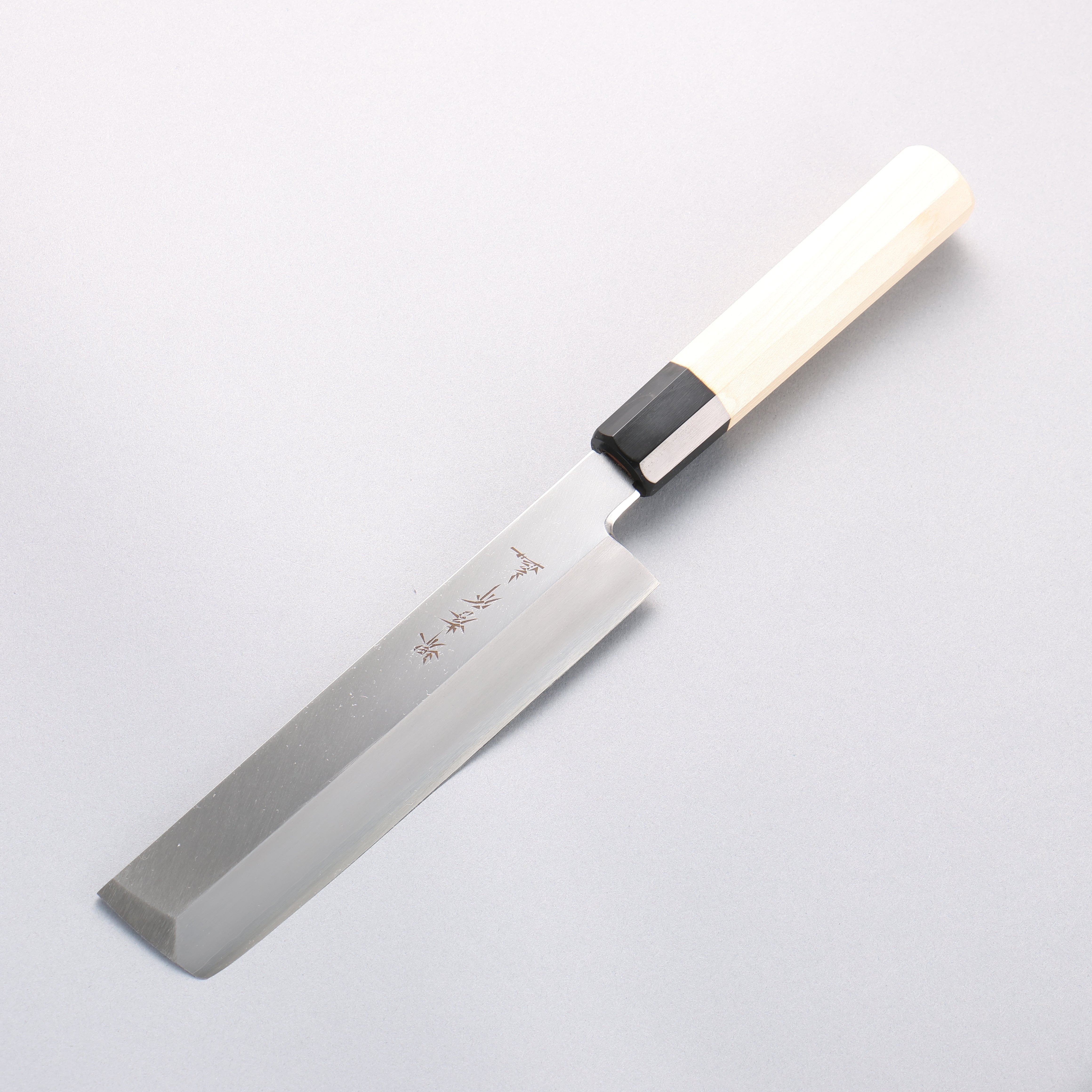 Sakai Takayuki Chef Series [Left Handed] Silver Steel No.3 Usuba 180mm Magnolia Handle - Seisuke Knife