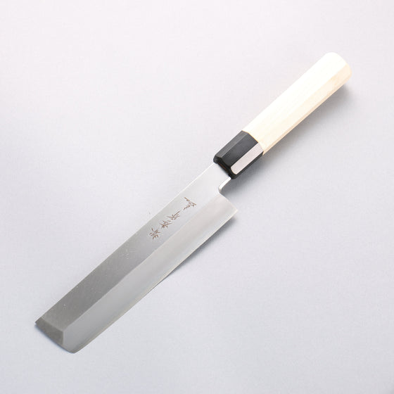 Sakai Takayuki Chef Series [Left Handed] Silver Steel No.3 Usuba 180mm Magnolia Handle - Seisuke Knife