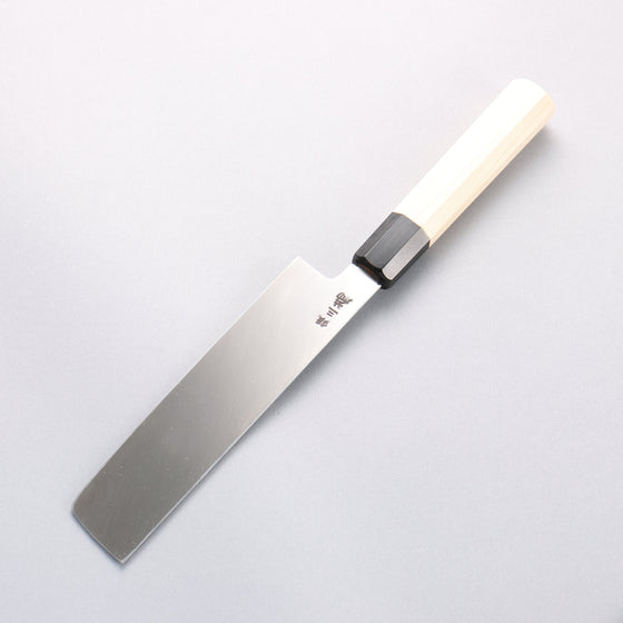 Sakai Takayuki Chef Series [Left Handed] Silver Steel No.3 Usuba 180mm Magnolia Handle - Seisuke Knife