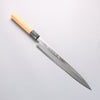 Sakai Takayuki INOX Hakugin Mirror Finish Yanagiba with Yew Wood Handle - Seisuke Knife - Slide 1