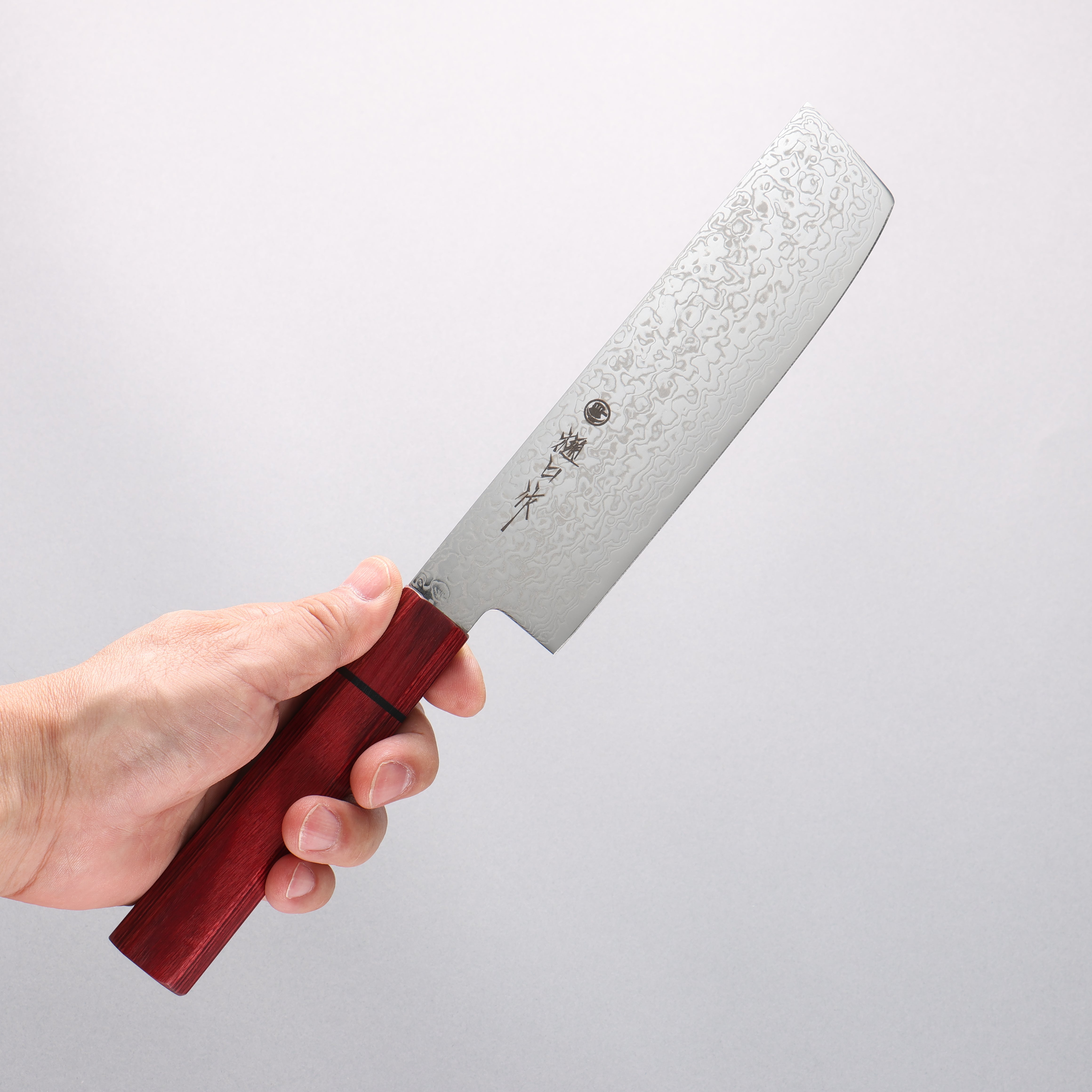 Higuchi SG2 Damascus Migaki Finished Usuba 165mm Red Pakka wood Handle - Seisuke Knife