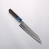 Yoshimi Kato Hyo SG2 Hammered Kiritsuke Gyuto 210mm Ebony & Blue Marble Resin Handle - Seisuke Knife - Slide 1