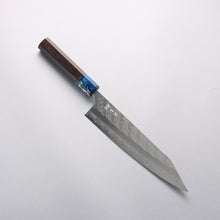  Yoshimi Kato Hyo SG2 Hammered Kiritsuke Gyuto 210mm Ebony & Blue Marble Resin Handle - Seisuke Knife