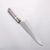 Yoshimi Kato Hyo SG2 Hammered Gyuto 210mm Gray Stabilized Wood & White Ring Handle - Seisuke Knife - Slide 2