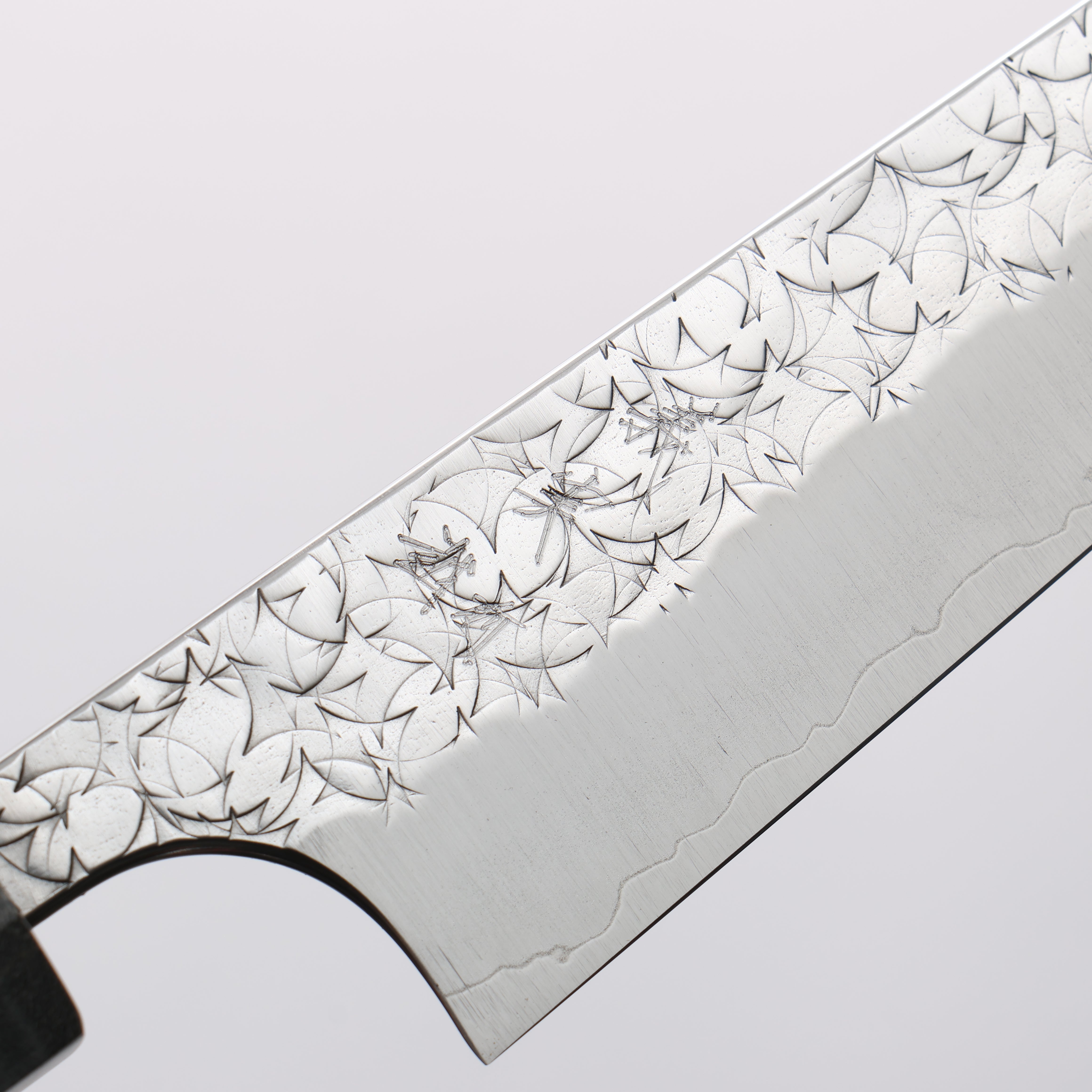 Yoshimi Kato Minamo SG2 Hammered Petty-Utility 120mm Gray Stabilized Wood (White Ring) Handle - Seisuke Knife