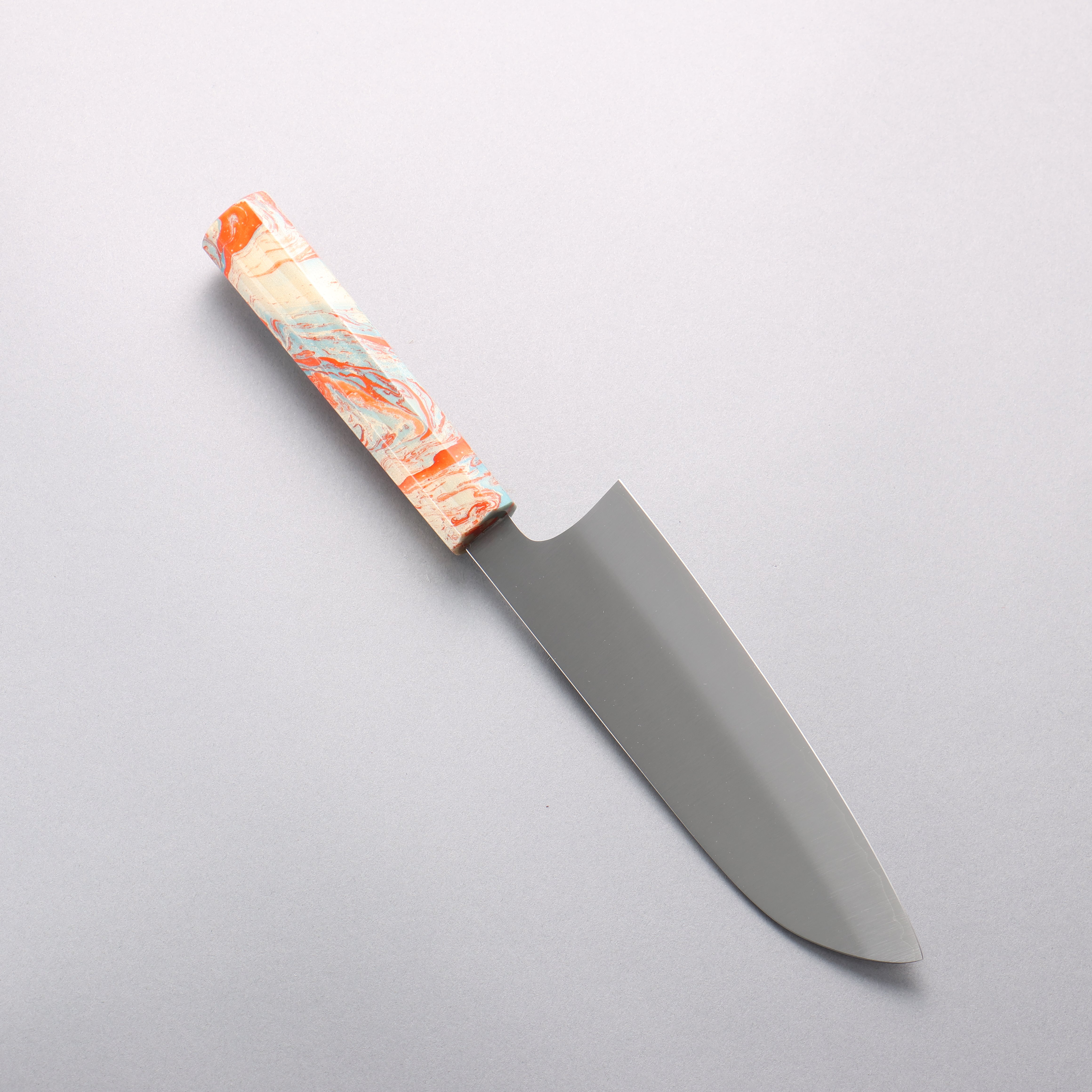 Makoto Kurosaki SG2 Migaki Santoku 165mm Lacquered Red & Blue Marble Handle - Seisuke Knife