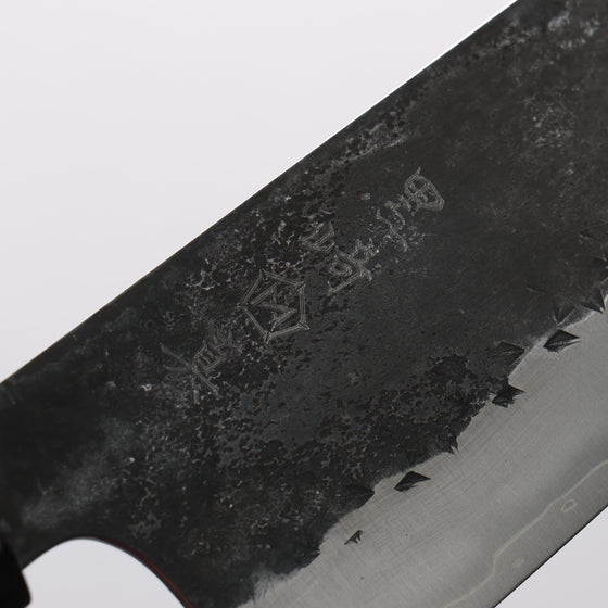 Makoto Kurosaki SPG STRIX Black Finished Santoku 165mm Ebony Wood Handle - Seisuke Knife