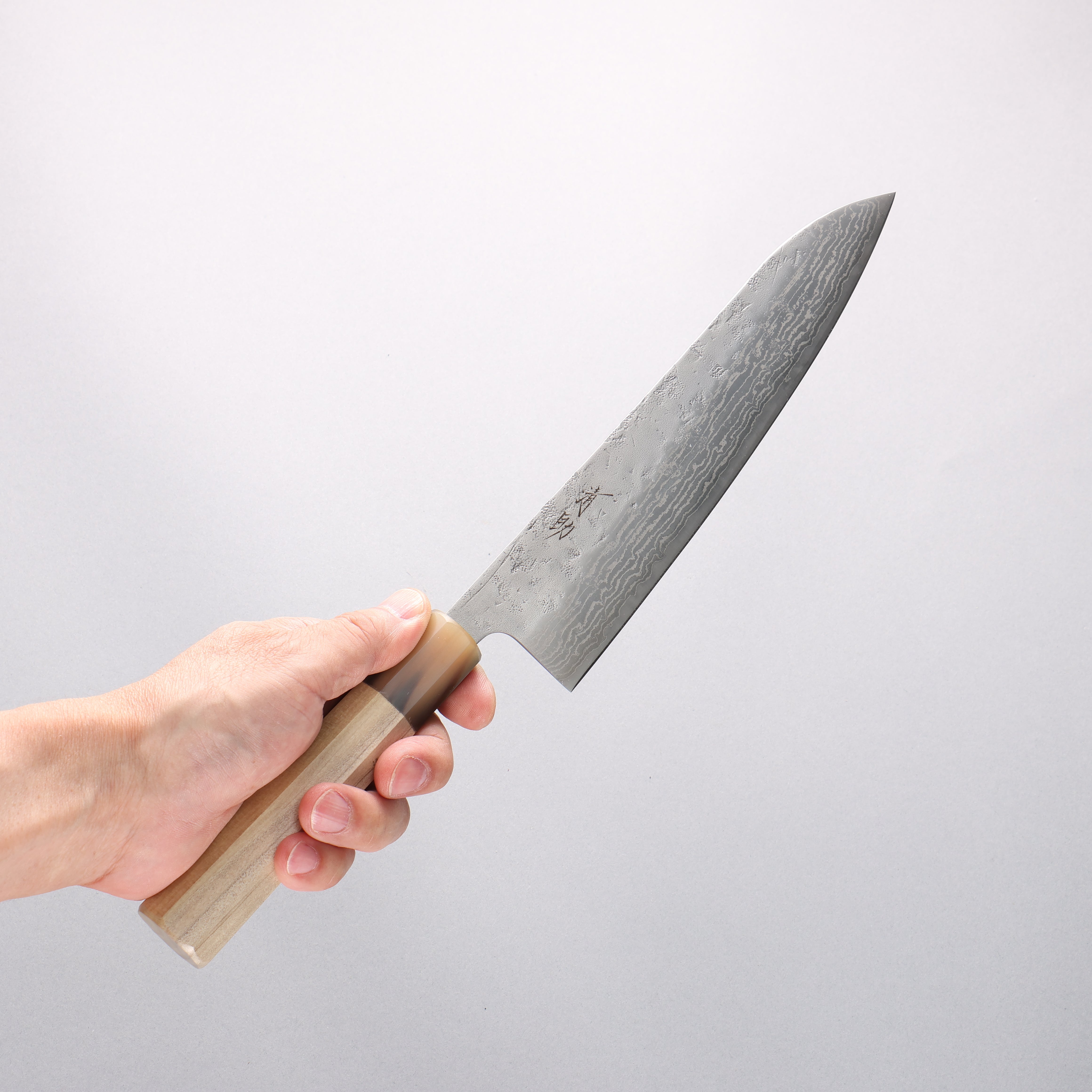 Seisuke Swedish Steel-stn Damascus Washiji Gyuto 210mm Magnolia Handle - Seisuke Knife