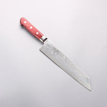  Seisuke Nami AUS10 Mirrored Finish Damascus Kiritsuke Gyuto 210mm Red Pakka wood Handle - Seisuke Knife