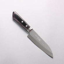  Kunihira VG1 Hammered Small Santoku 130mm Black Pakka wood Handle - Seisuke Knife