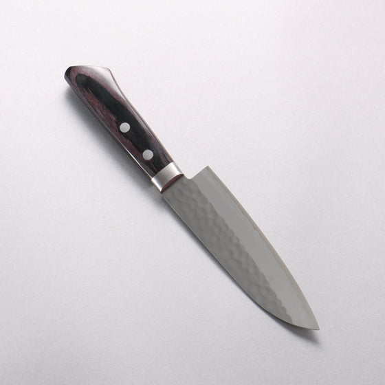 Kunihira VG1 Hammered Small Santoku 130mm Black Pakka wood Handle - Seisuke Knife