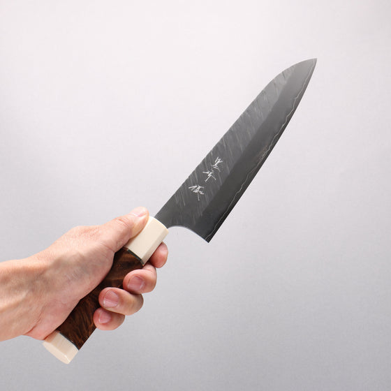 Yu Kurosaki Fujin SG2 Hammered Gyuto 210mm Chinese Quince Burl (White Ferrule and End Cap) Handle - Seisuke Knife