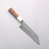 Yu Kurosaki Fujin SG2 Hammered Bunka 170mm Chinese Quince Burl (White Ferrule and End Cap) Handle - Seisuke Knife - Slide 1
