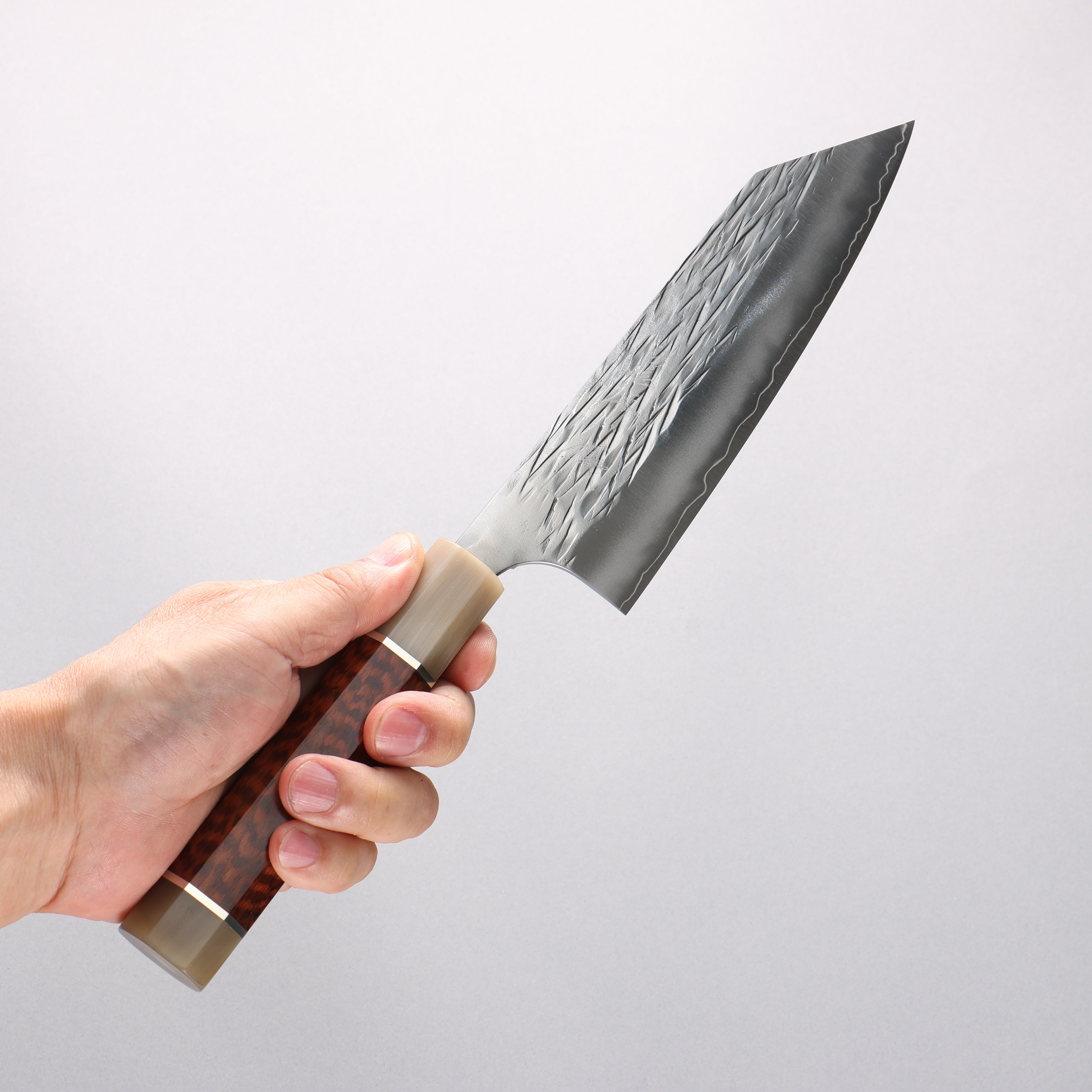 Yu Kurosaki Juhyo Cobalt Special Steel Hammered Bunka 170mm Snakewood (with Double Marble Horns) Handle - Seisuke Knife