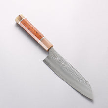  Yu Kurosaki Juhyo Cobalt Special Steel Hammered Santoku 170mm Snakewood (with Double Marble Horns) Handle - Seisuke Knife