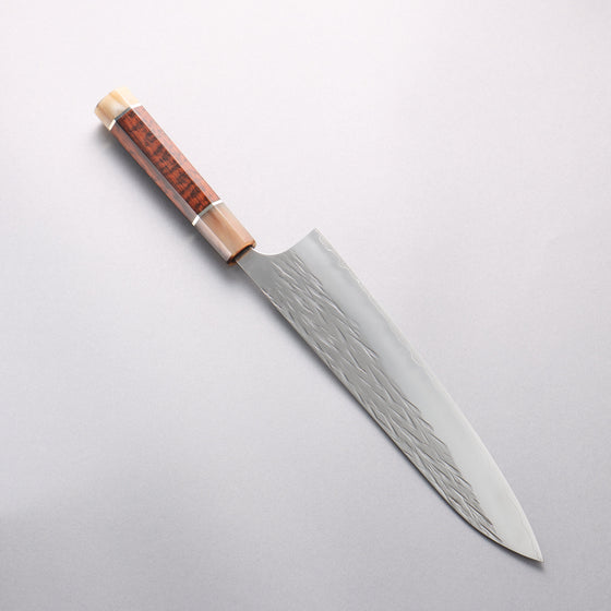 Yu Kurosaki Juhyo Cobalt Special Steel Hammered Gyuto 240mm Snakewood (with Double Marble Horns) Handle - Seisuke Knife