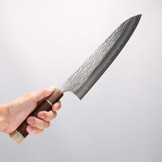 Yu Kurosaki Juhyo Cobalt Special Steel Hammered Gyuto 240mm Snakewood (with Double Marble Horns) Handle - Seisuke Knife