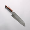 Takeshi Saji SPG STRIX Hammered Migaki Finished Santoku 180mm Brown Black Acrylic Handle - Seisuke Knife - Slide 1
