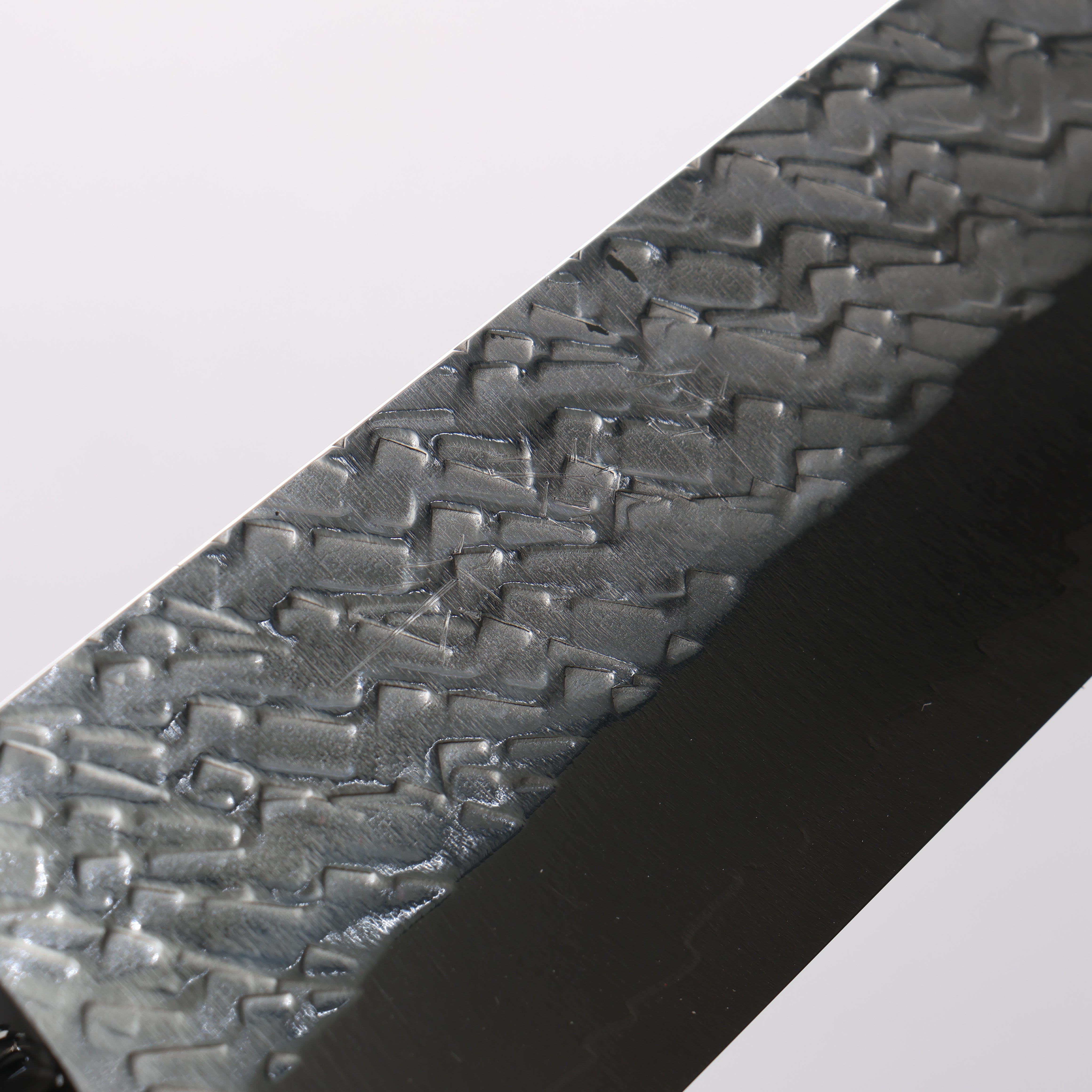Takeshi Saji SPG STRIX Hammered Migaki Finished Gyuto 210mm Gray Acrylic Handle - Seisuke Knife