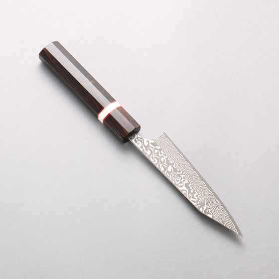 Yoshimi Kato SG2 Black Damascus Kiritsuke Petty-Utility 120mm Ebony (White Ring) Handle - Seisuke Knife