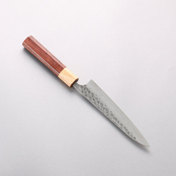Yoshimi Kato Silver Steel No.3 Hammered Petty-Utility 150mm Honduras (ferrule: White Pakka wood) Handle - Seisuke Knife