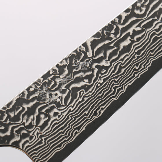 Yoshimi Kato SG2 Black Damascus Petty-Utility 150mm Ebony (ferrule: Orange Resin) Handle - Seisuke Knife