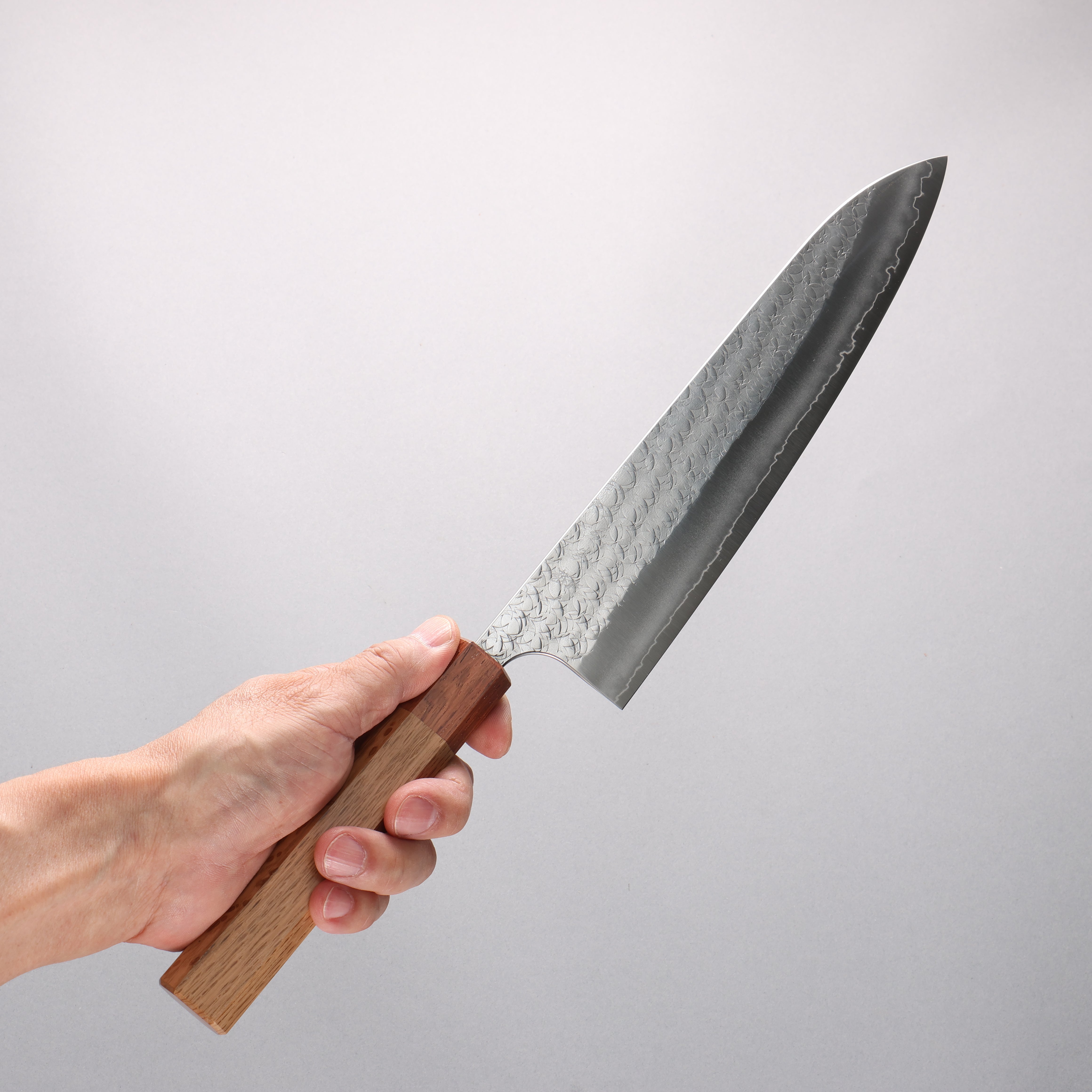 Yoshimi Kato Minamo SG2 Hammered Gyuto 240mm Oak (Ferrule: Rosewood) Handle - Seisuke Knife