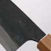 Seisuke Blue Steel No.1 Black Finished Gyuto 210mm Burnt Chestnut (ferrule: Cherry Wood) Handle - Seisuke Knife - Slide 4