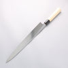 [Left Handed] Sakai Takayuki Kasumitogi White Steel Yanagiba Chef Knife with Water Buffalo Handle - Seisuke Knife - Slide 2