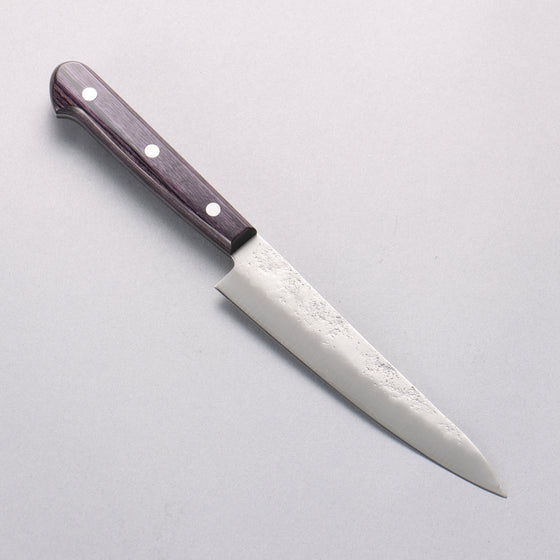Oul Silver Steel No.3 Nashiji Petty-Utility 135mm Purple Pakka wood Handle - Seisuke Knife