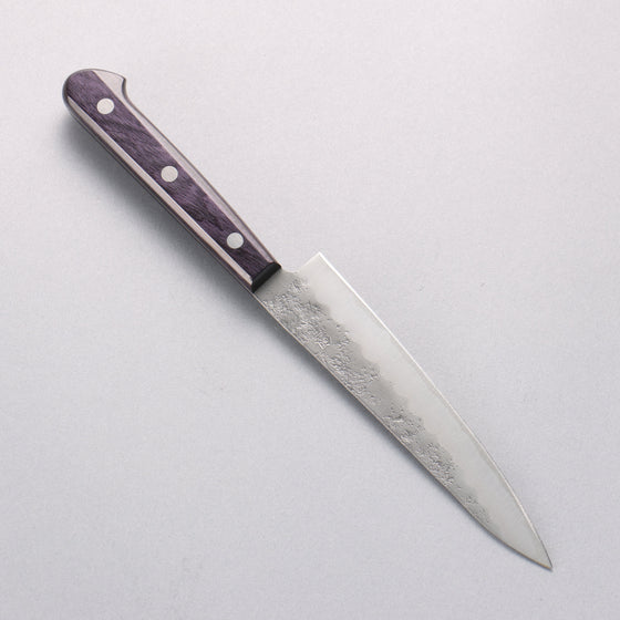 Oul Silver Steel No.3 Nashiji Petty-Utility 135mm Purple Pakka wood Handle - Seisuke Knife