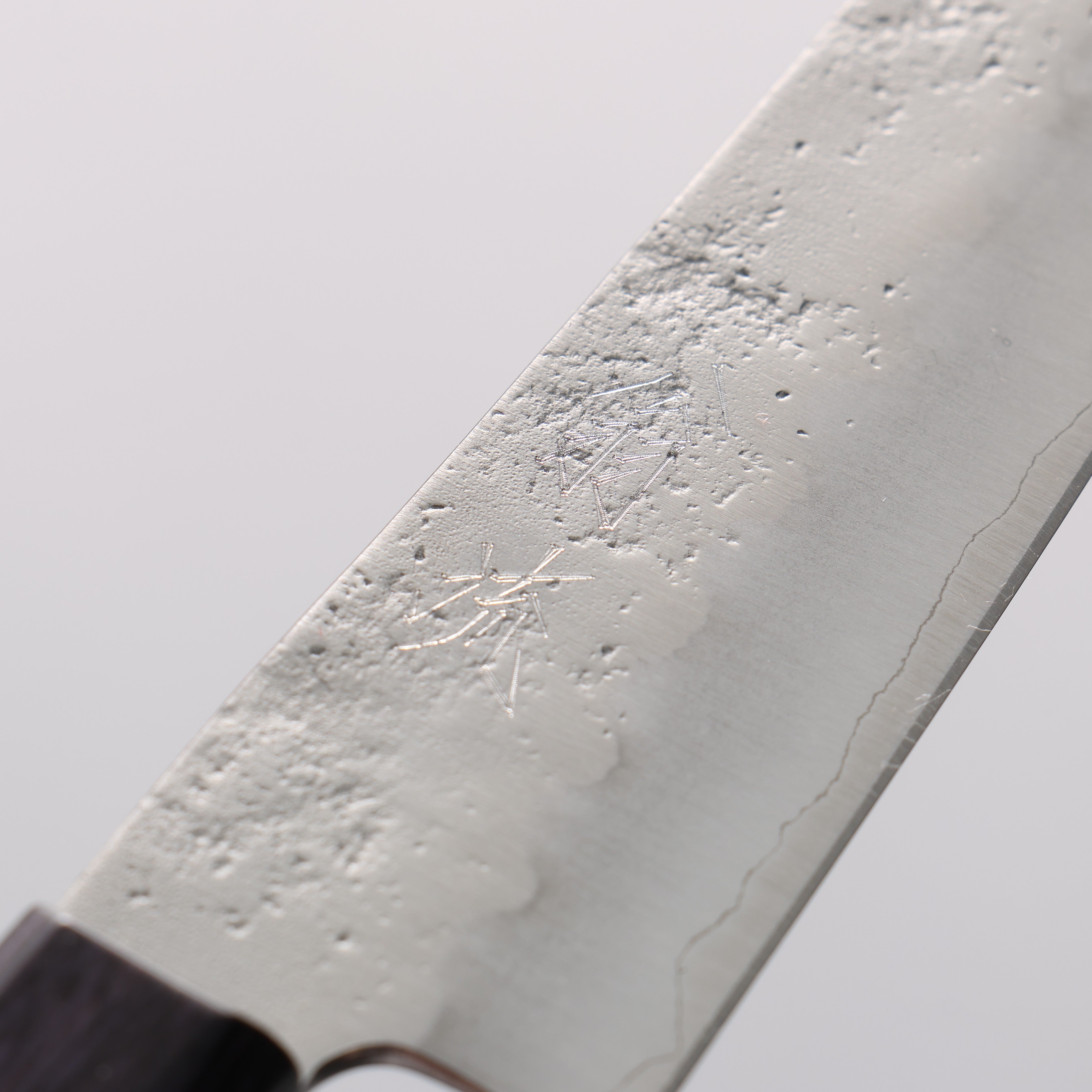 Oul Silver Steel No.3 Nashiji Petty-Utility 135mm Purple Pakkawood Handle - Seisuke Knife