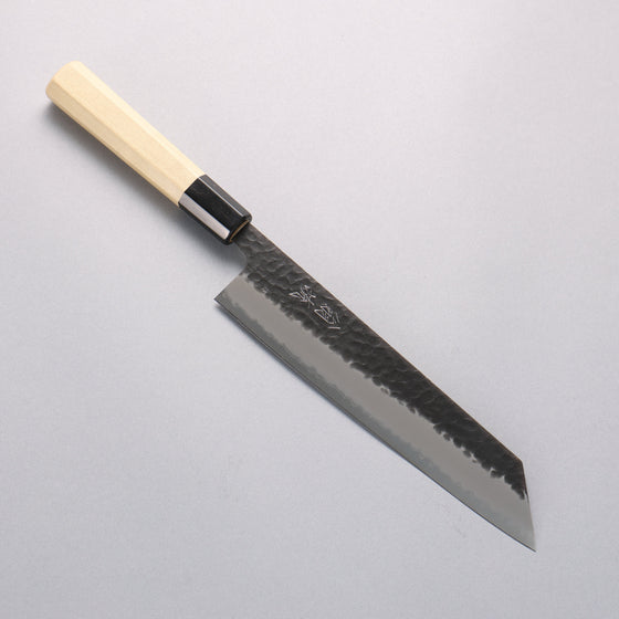 Oul Blue Super Hammered Black Finished Kiritsuke Gyuto 210mm Magnolia Handle - Seisuke Knife