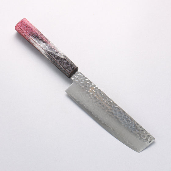 Sakai Takayuki Rinnou VG10 33 Layer Damascus Nakiri160mm Red Lacquered Handle - Seisuke Knife